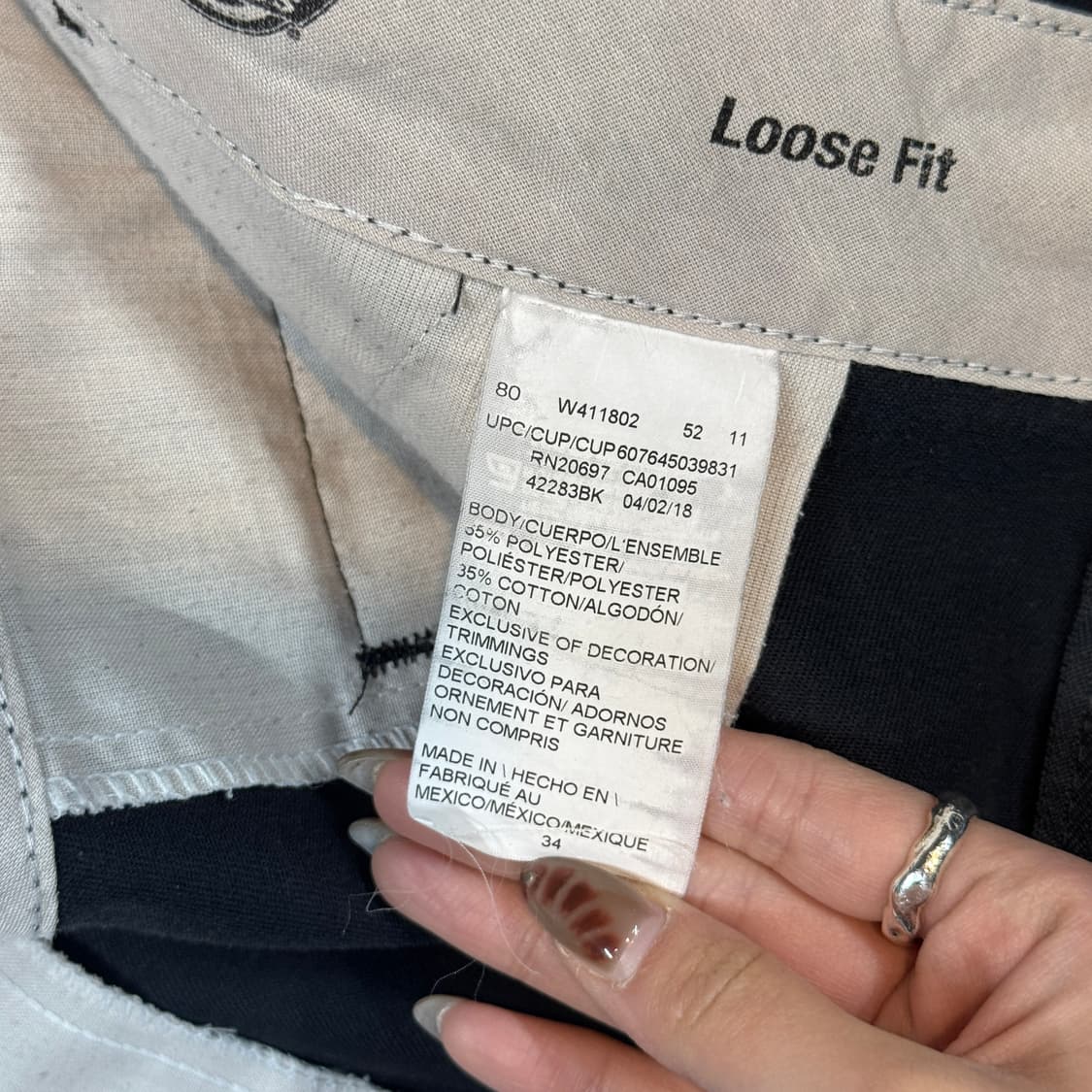 34inch) 디키즈 루즈핏 버뮤다 팬츠 반바지 블랙 상품이미지8