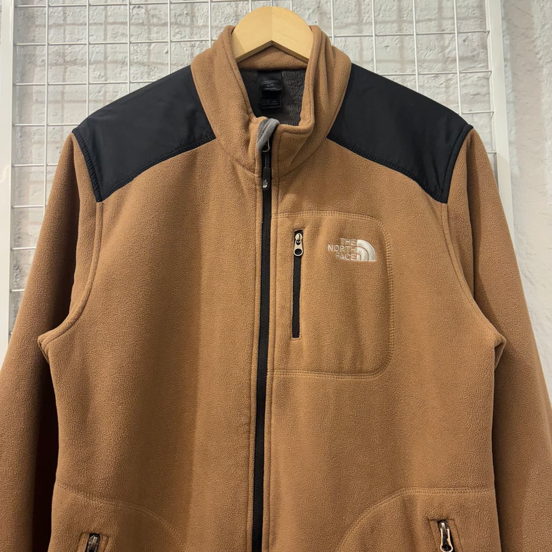 노스페이스 배색 브라운 플리스 자켓 XL 상품이미지3