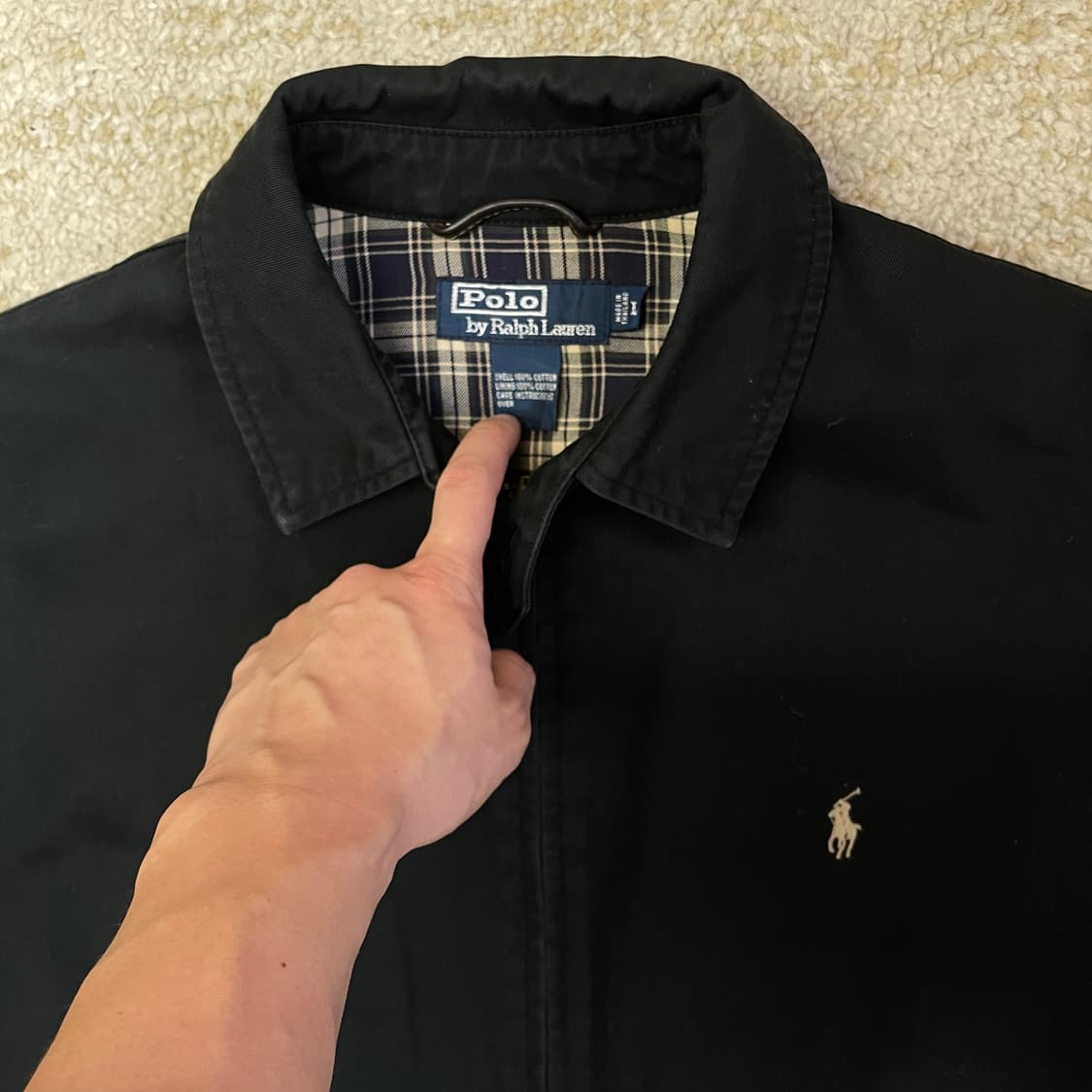 [L] 폴로 랄프로렌 해링턴 스윙탑 블루종 자켓 (체크 안감 O) 상품이미지2