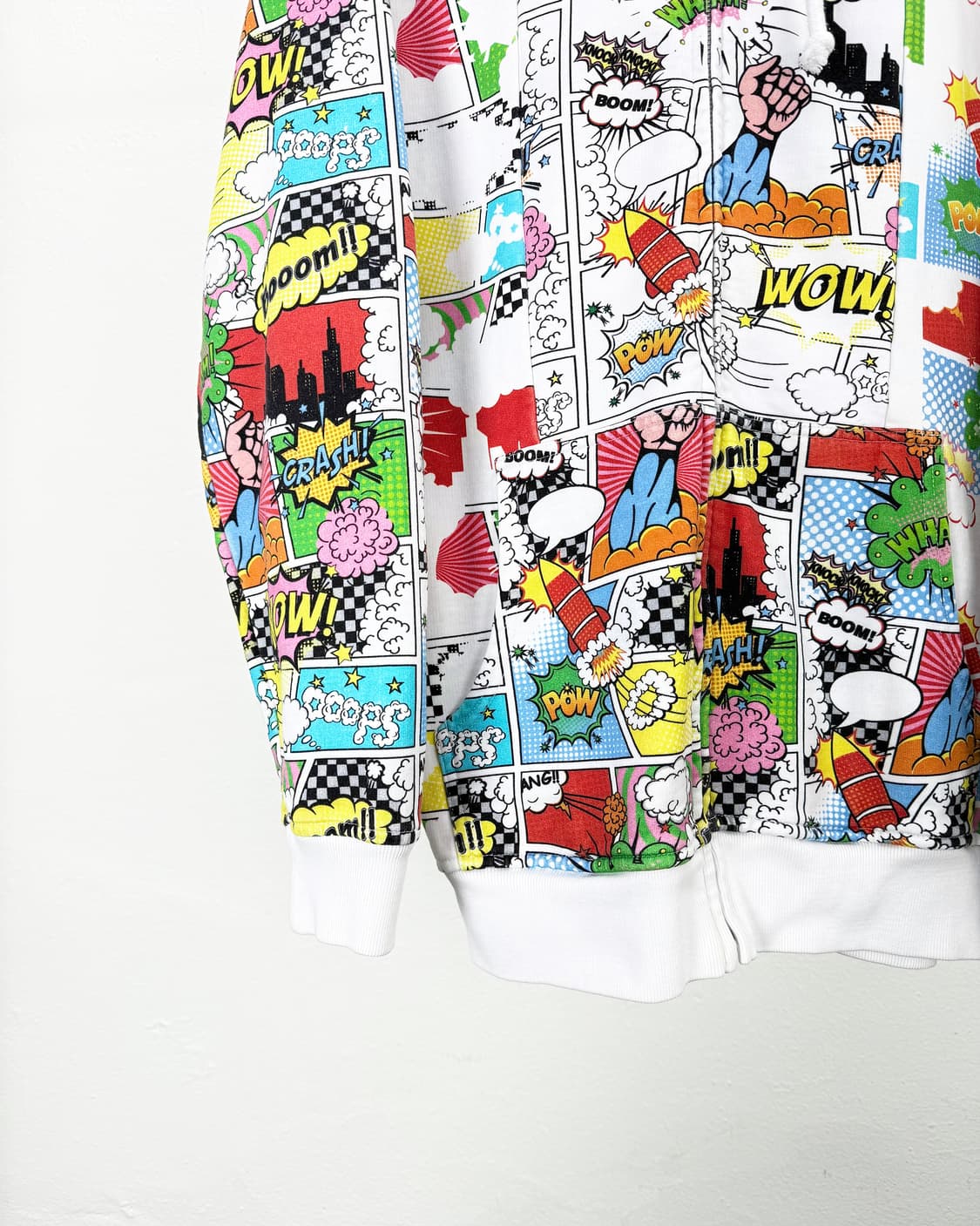 꼼데가르송 셔츠 카툰 프린팅 풀 지퍼 후디 스웨트 자켓 상품이미지4