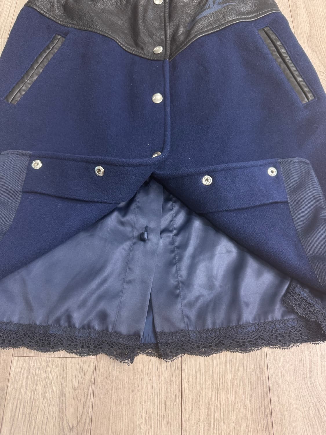 사카이 나이키 윈드러너 스커트 네이비 상품이미지5