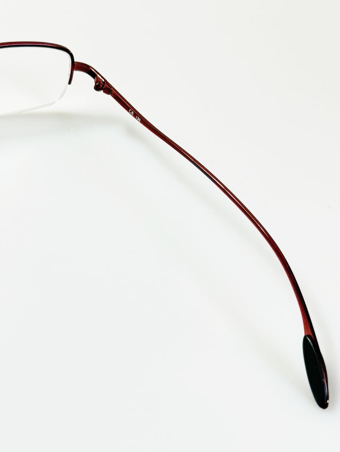 90s P LUNETTES 브라운 반무테 스퀘어 메탈 빈티지 안경 상품이미지5