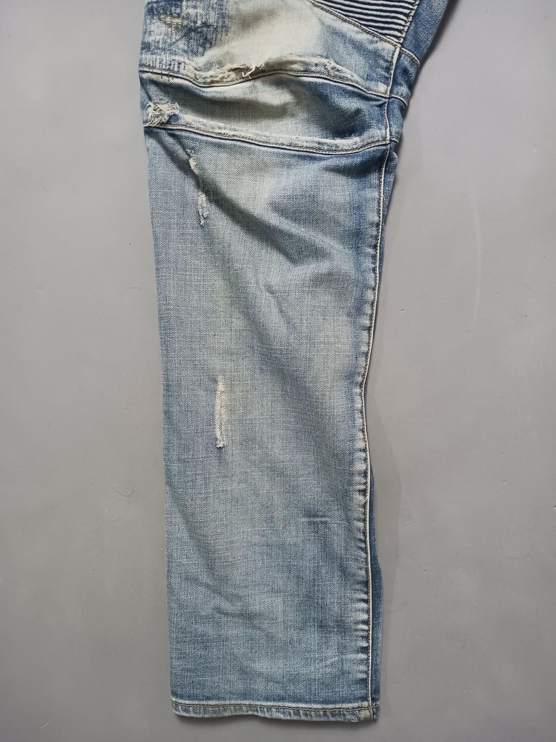 [34] 발망 스티치덧댐 바이커진 청바지 상품이미지3