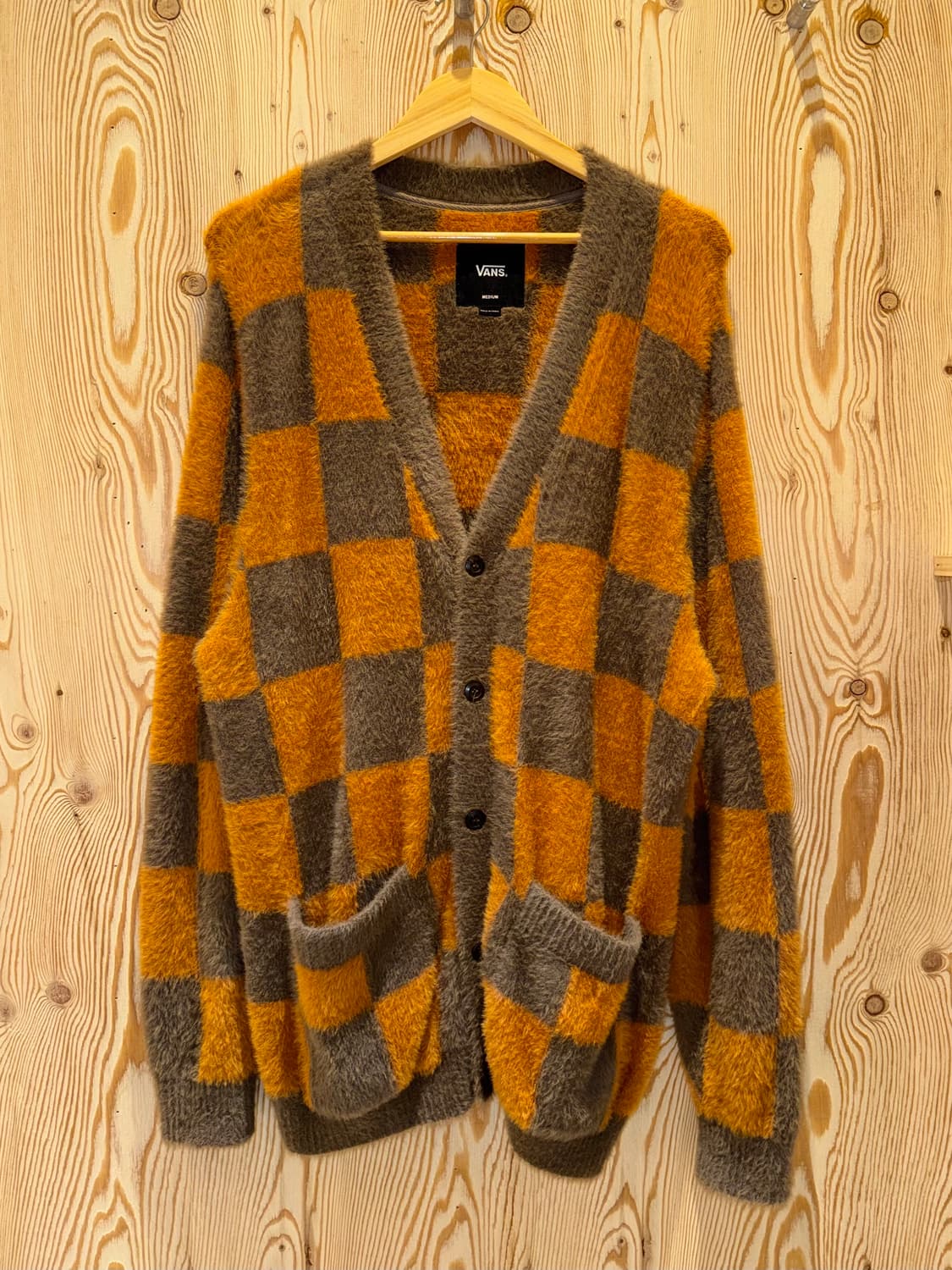 반스 체커보드 가디건 상품이미지1