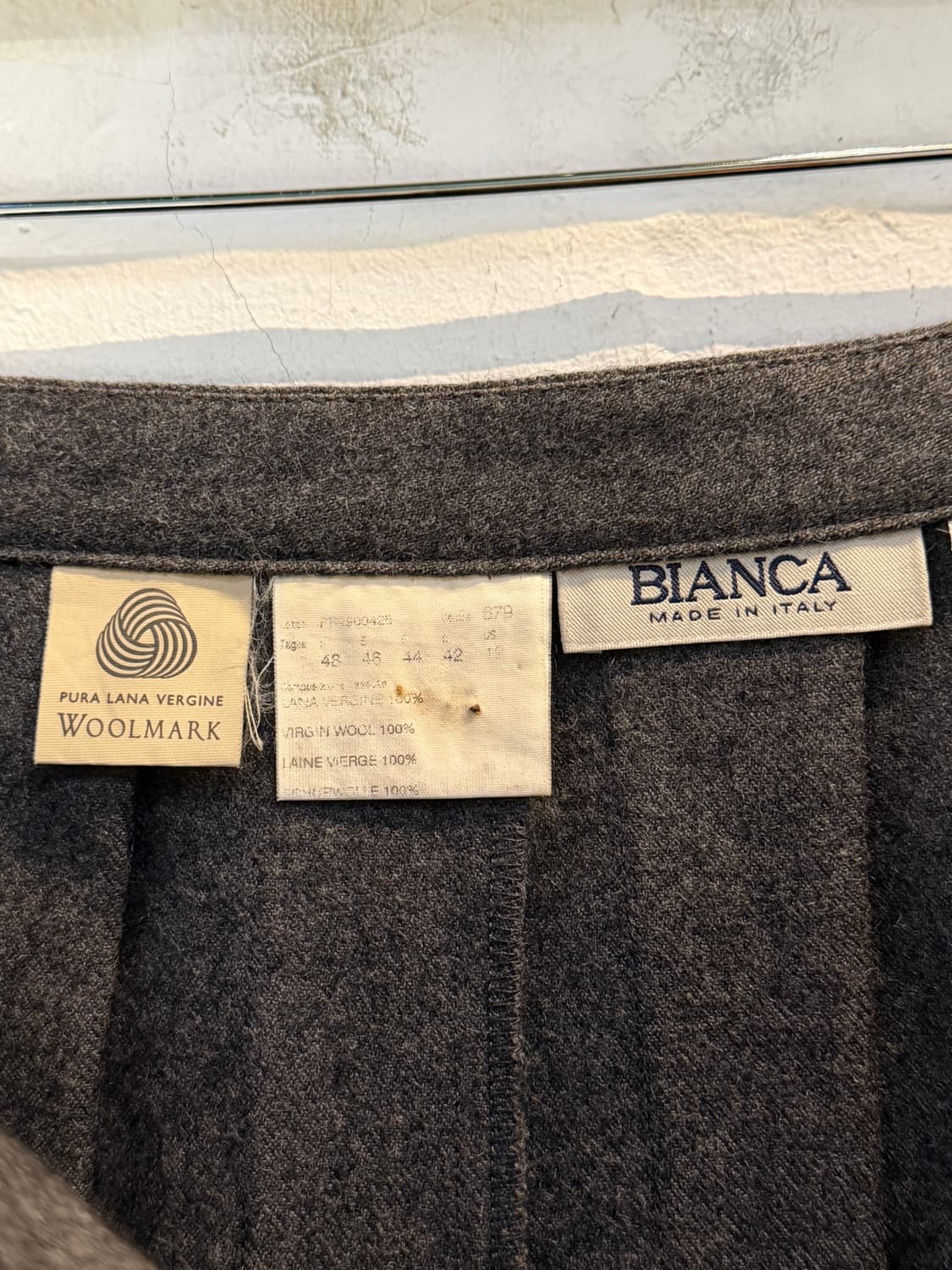 Bianca 라나 울 플리츠 스커트 그레이 42 상품이미지2