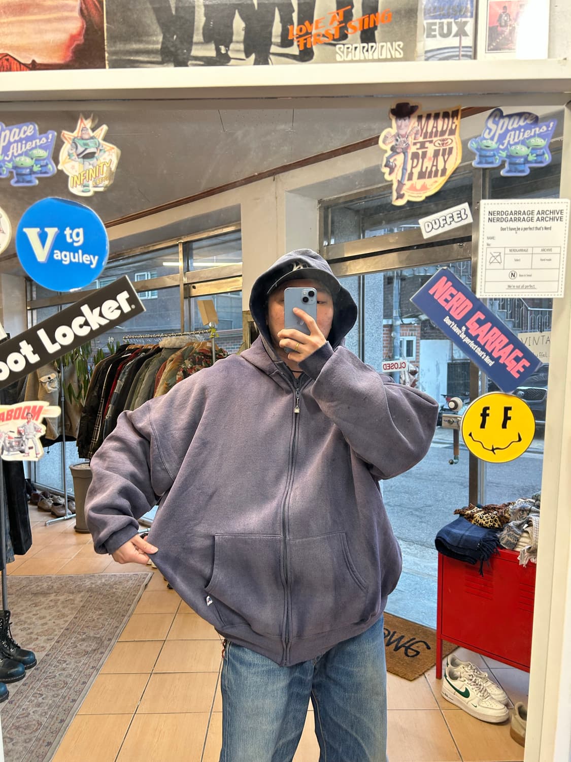 90‘s USA 러셀 썬페이드 후드집업4XL 상품이미지8