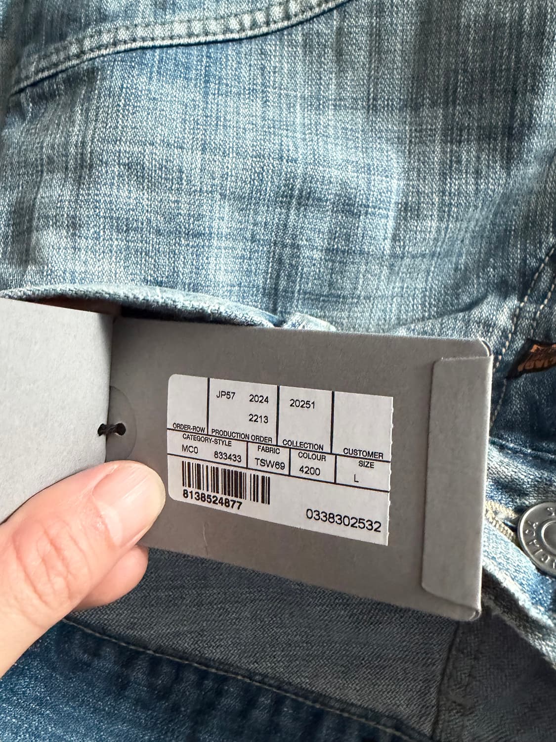 발렌시아가 로우 웨이스트 데님 팬츠 연청 상품이미지3