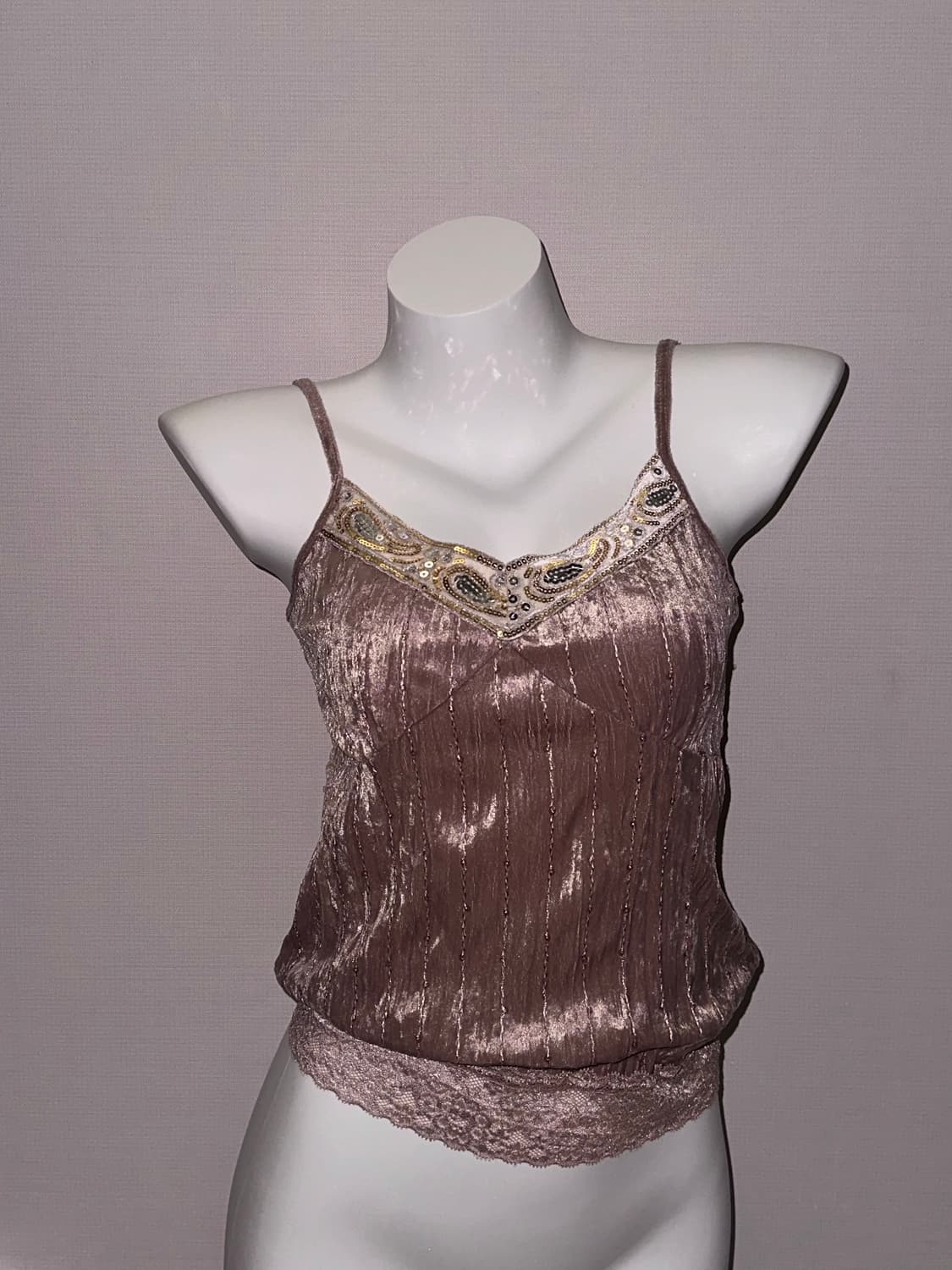 빈티지 베이지 핑크 벨벳 페어리 슬리브리스 상품이미지4