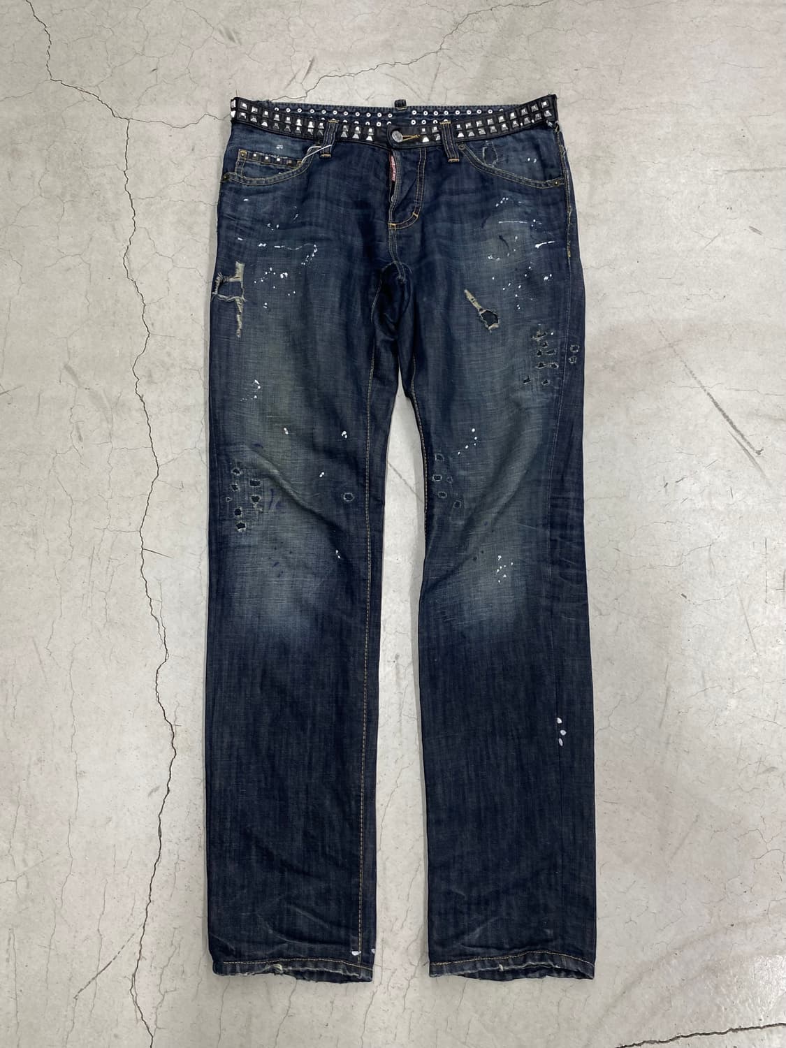 디스퀘어드2 스터드 레더 데님 팬츠 상품이미지3