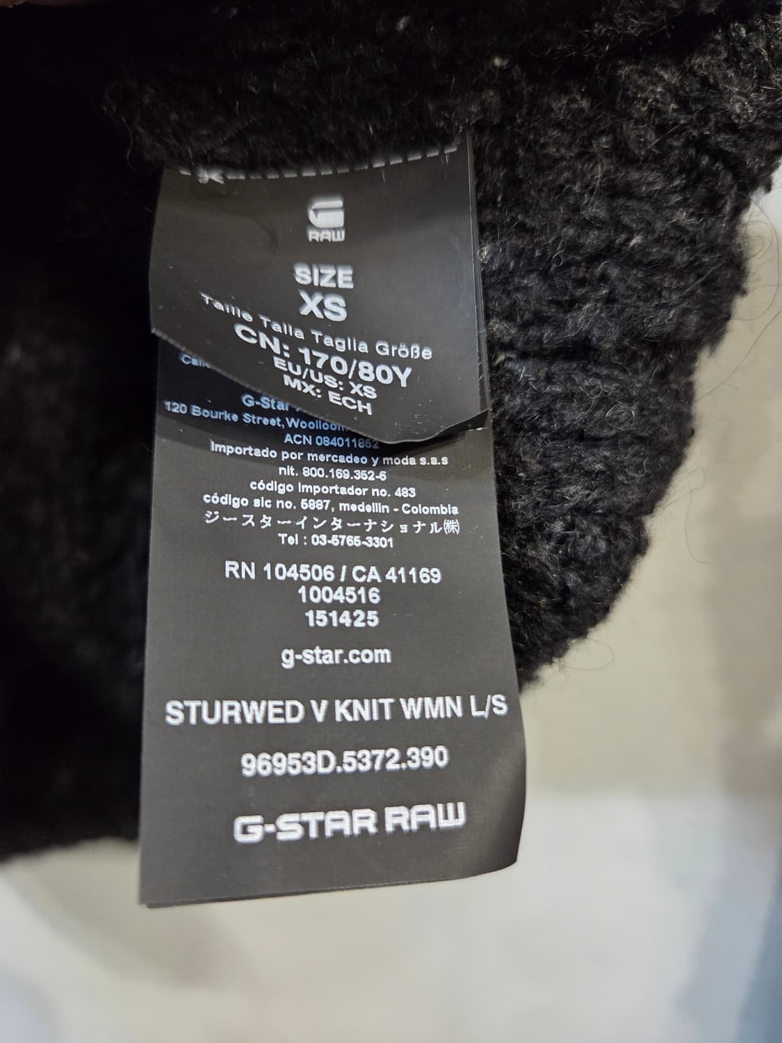 G-STAR RAW 브이넥 케이블 니트(XS) 상품이미지10