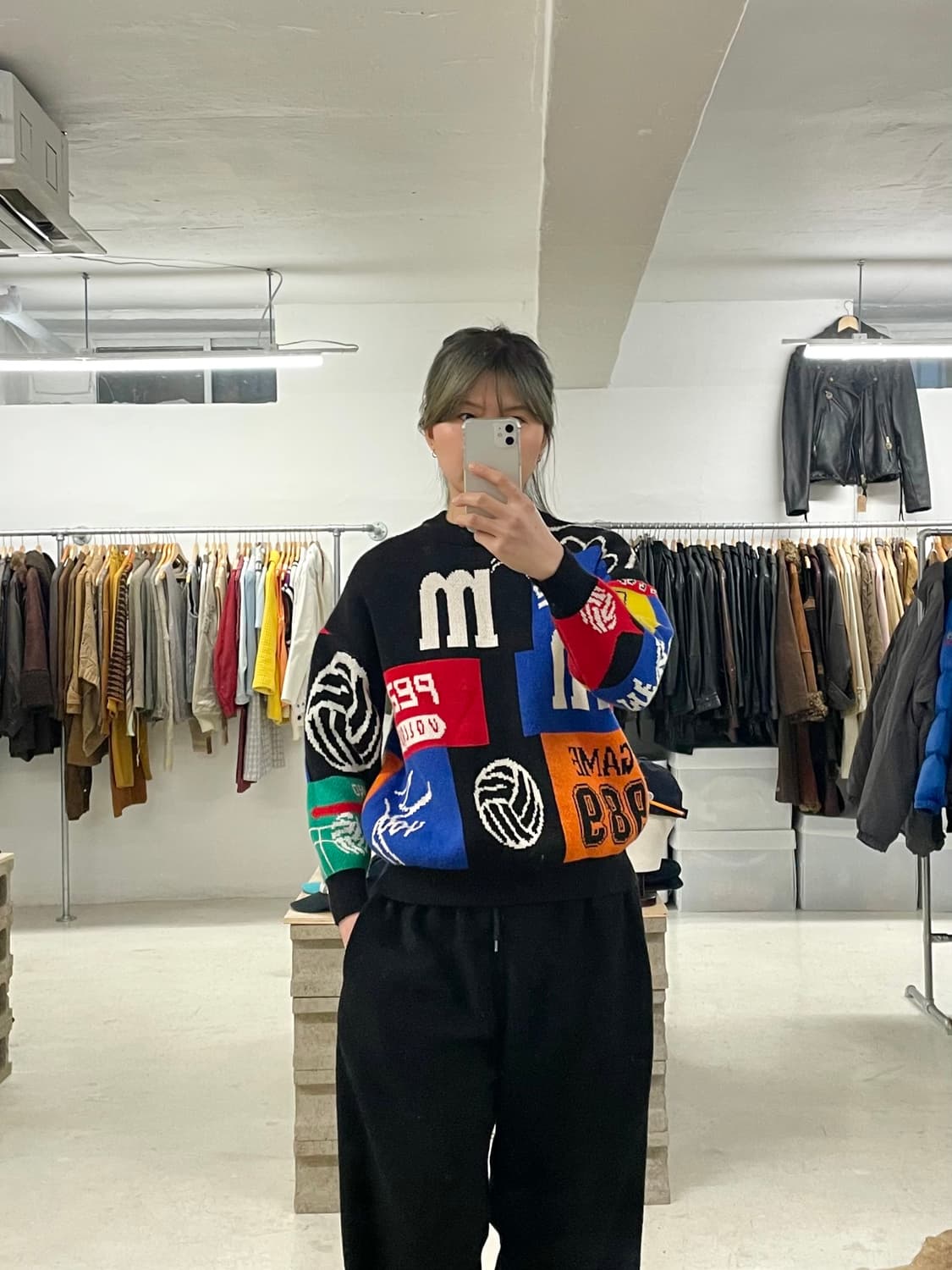 VTG graphic knit 상품이미지1