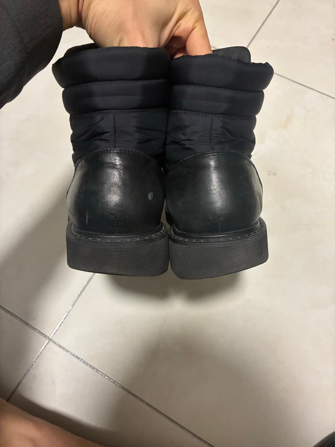 프라다 레더 하이탑 uk 9 상품이미지3