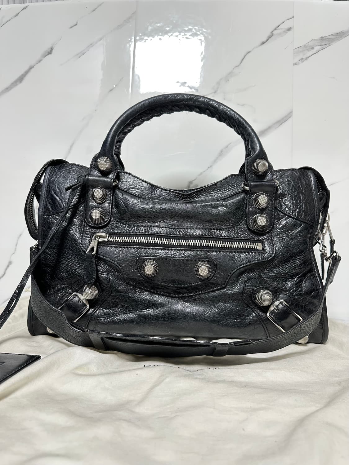 [A+ 정품] 발렌시아가 자이언트 시티 모터백 미디움 블랙 상품이미지7