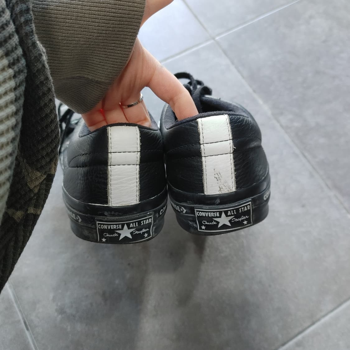 270 컨버스 남성 원스타 핀스트라이프 블랙 157921C 상품이미지4