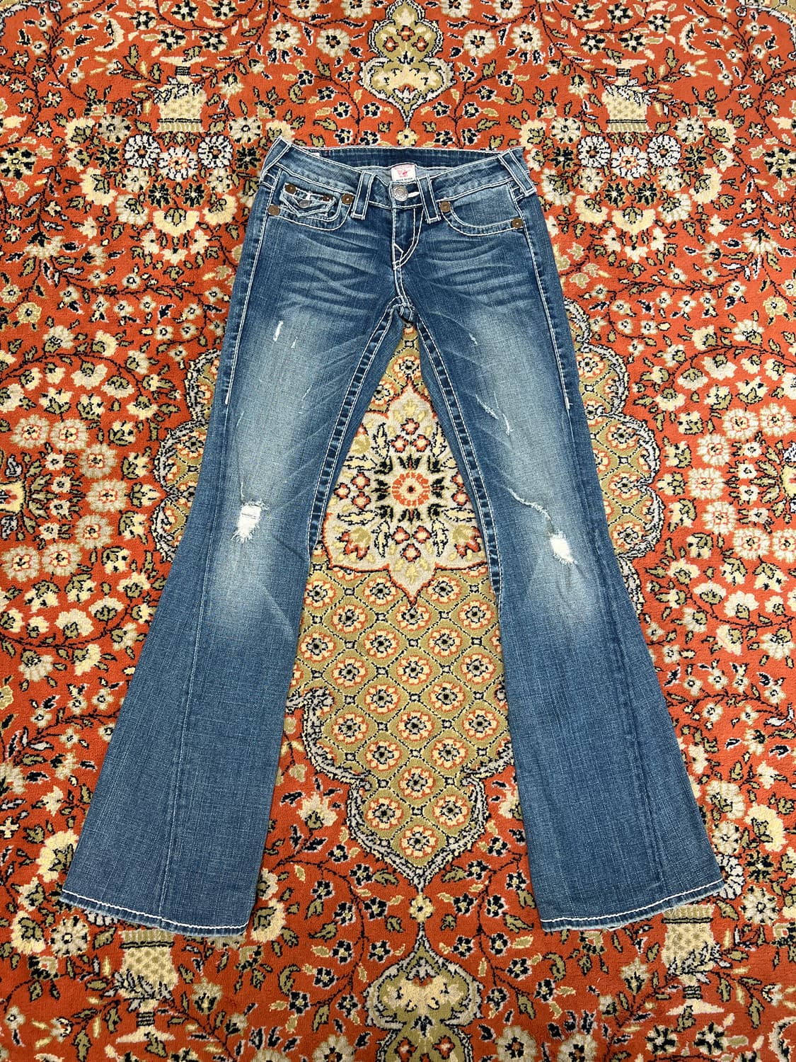 [25] 트루릴리전 레인보우 조이 부츠컷 플레어 데님팬츠 상품이미지2