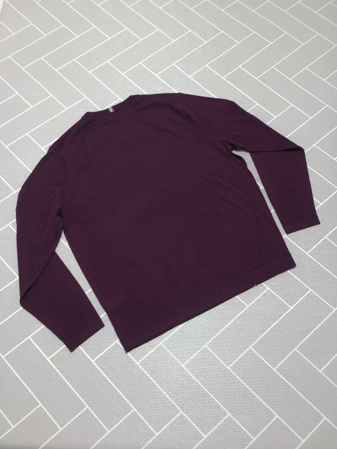 1회착) ST.Dupont 듀퐁 모100%  브이넥 니트 XL 상품이미지2