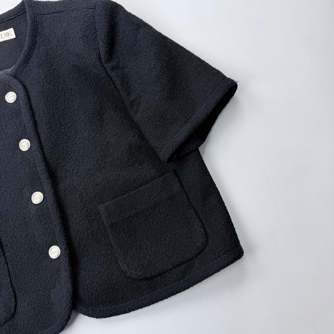 틸아이다이 하프 슬리브 트위드 자켓 상품이미지5