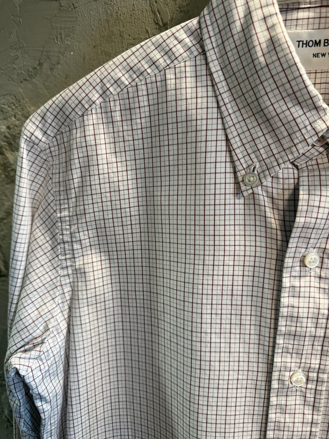 톰 브라운 체크 버튼다운 셔츠 화이트 1(S) 상품이미지3