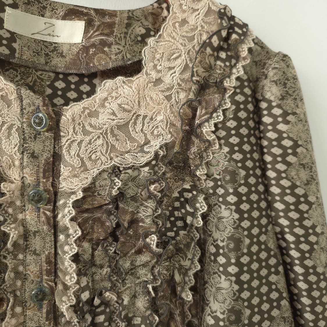 보헤미안 프릴 레이스 블라우스 상품이미지6