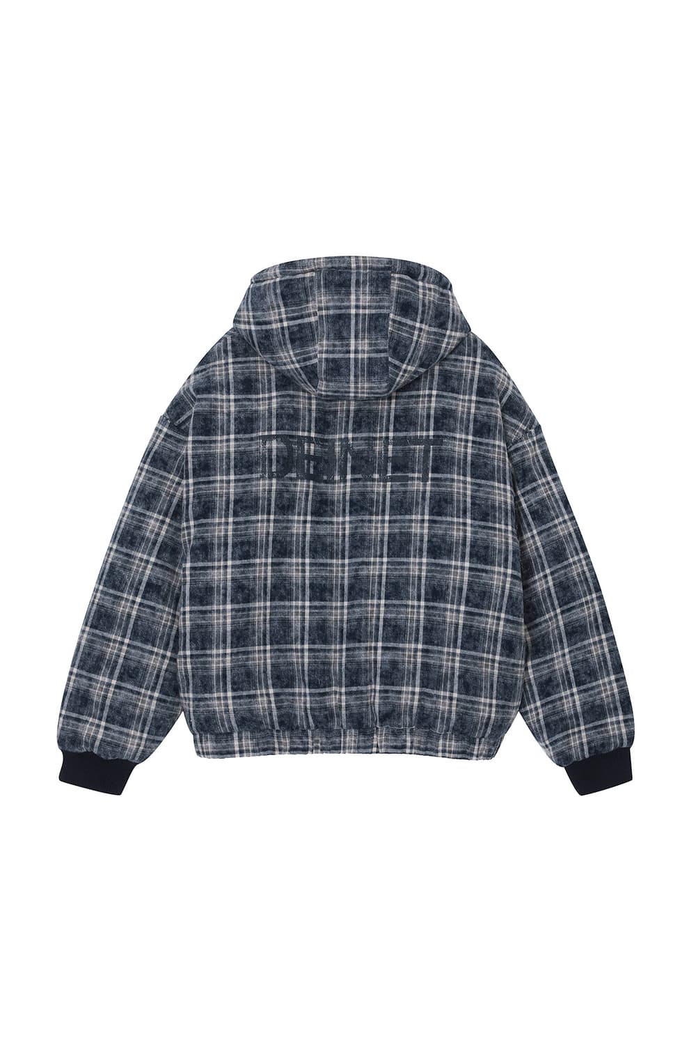 다이닛 체크 패딩 자켓 네이비 상품이미지2