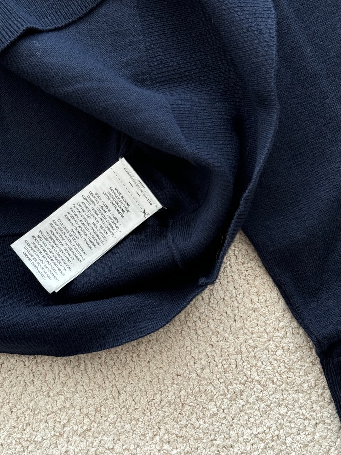(새상품/정품) 폴로랄프로렌 피마코튼 가디건 (네이비) 상품이미지4
