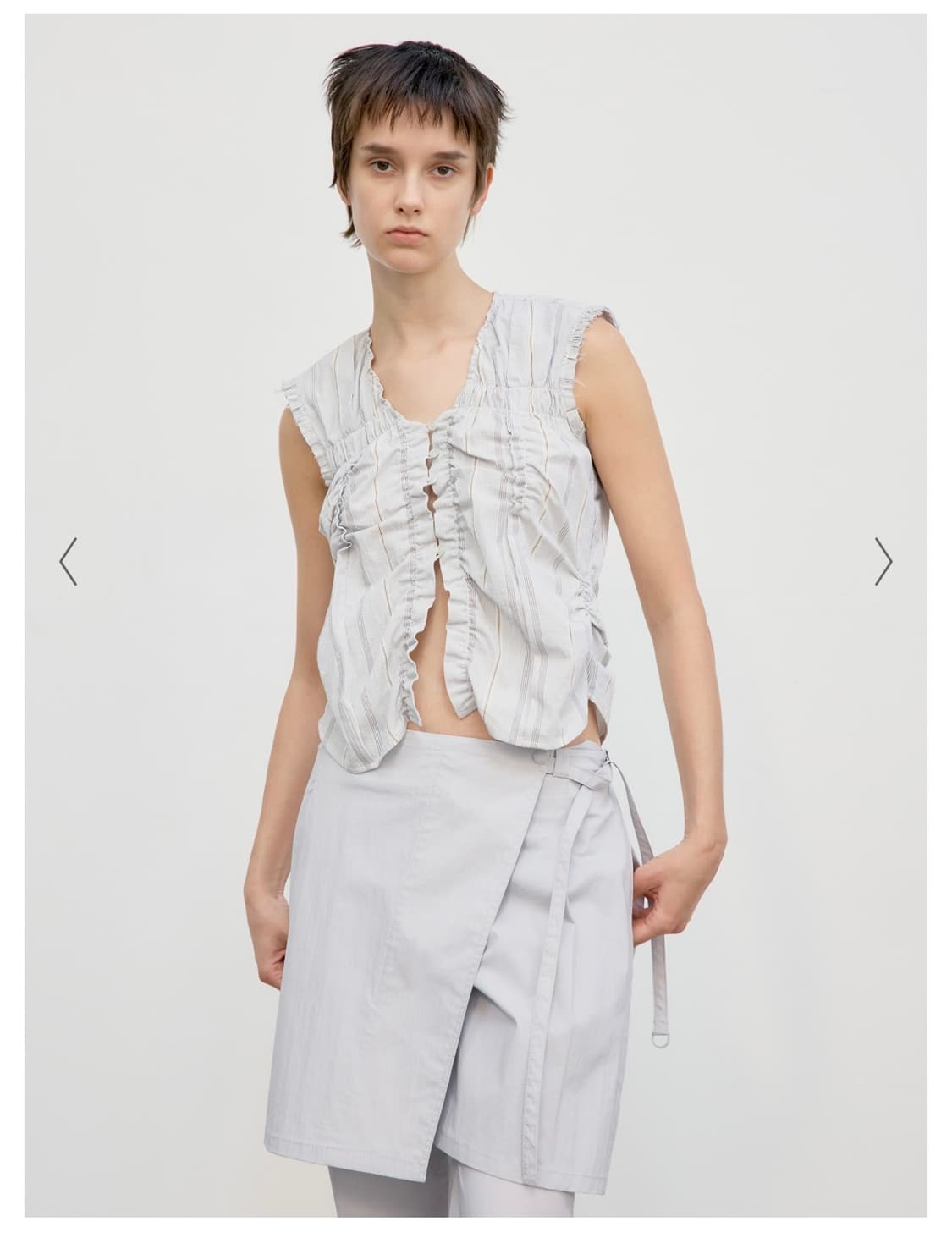 로우클래식 Wrinkle Sleeveless Shirt 상품이미지1