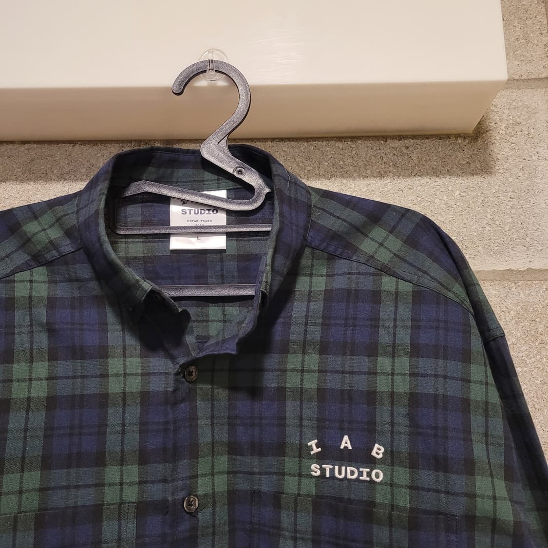 아이앱스튜디오 블랙워치 타탄 셔츠 L 상품이미지3