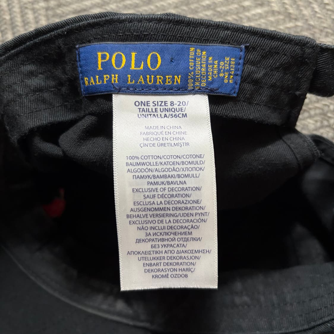 폴로 랄프로렌 블랙 볼캡 모자(OS) 상품이미지4