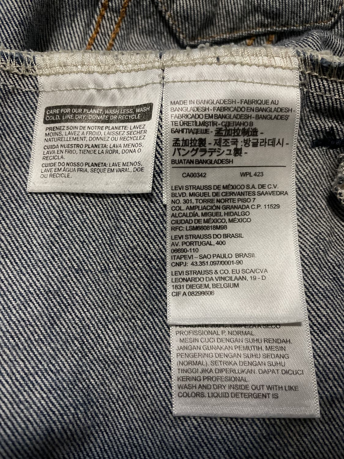 리바이스 72334 타입3 데님 트러커 청자켓(클리닝O) 상품이미지6