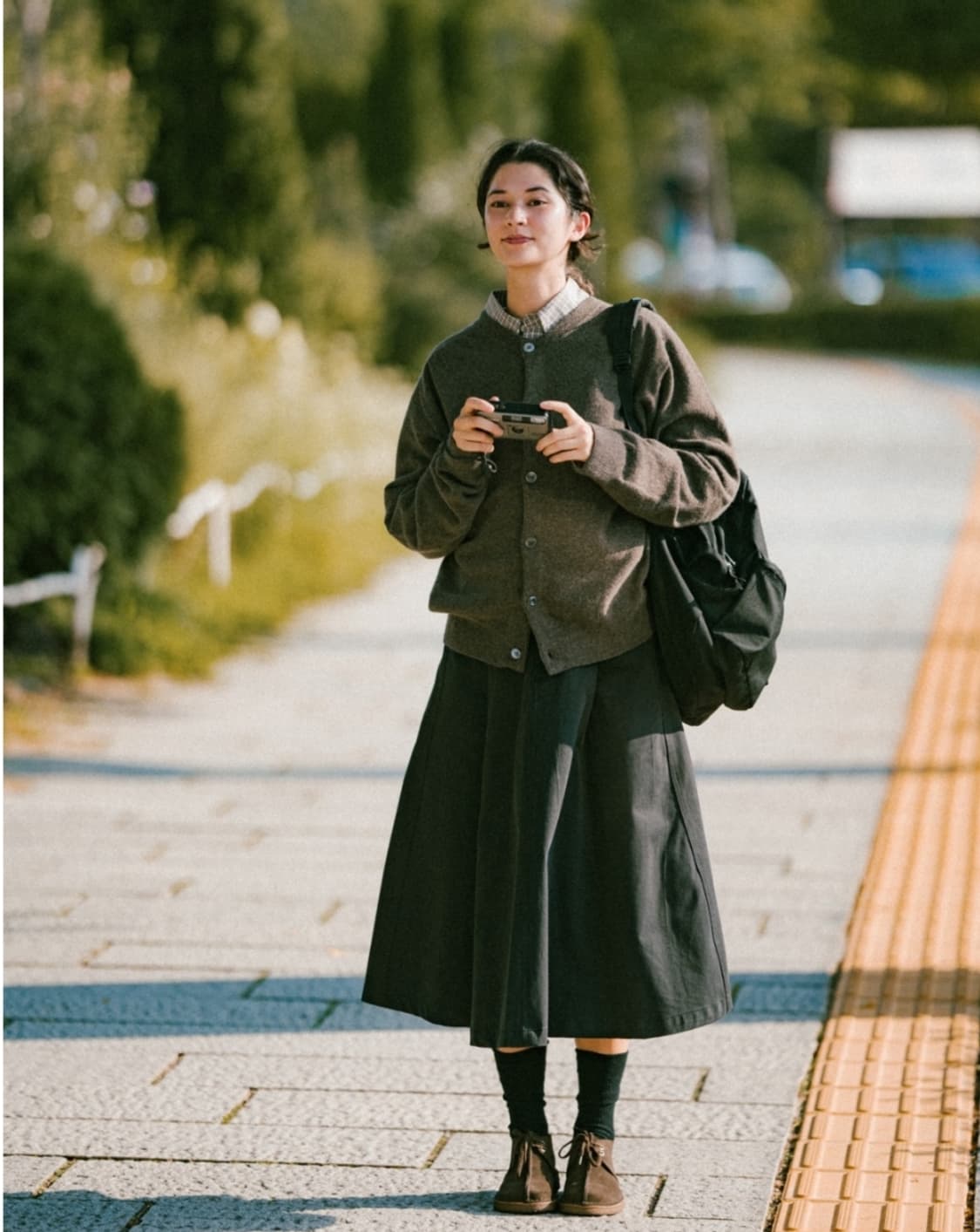 해브해드 릴랙스 플레어 롱스커트 상품이미지3