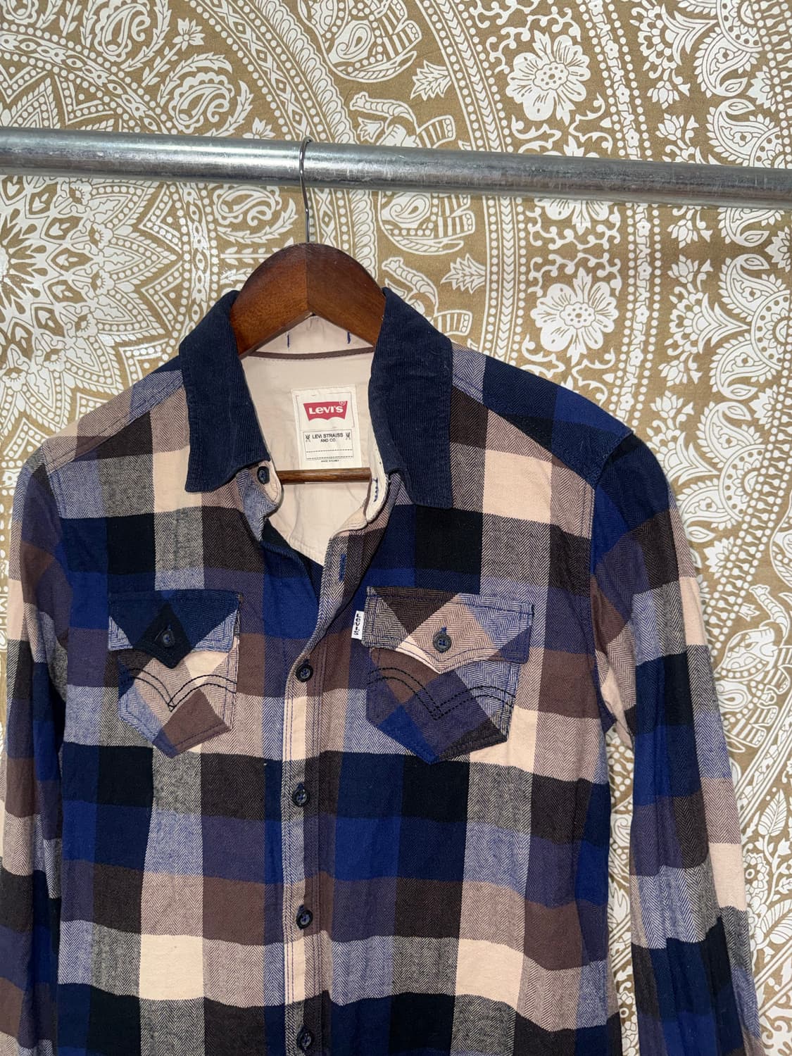 리바이스 여성 투포켓 체크 셔츠  상품이미지4