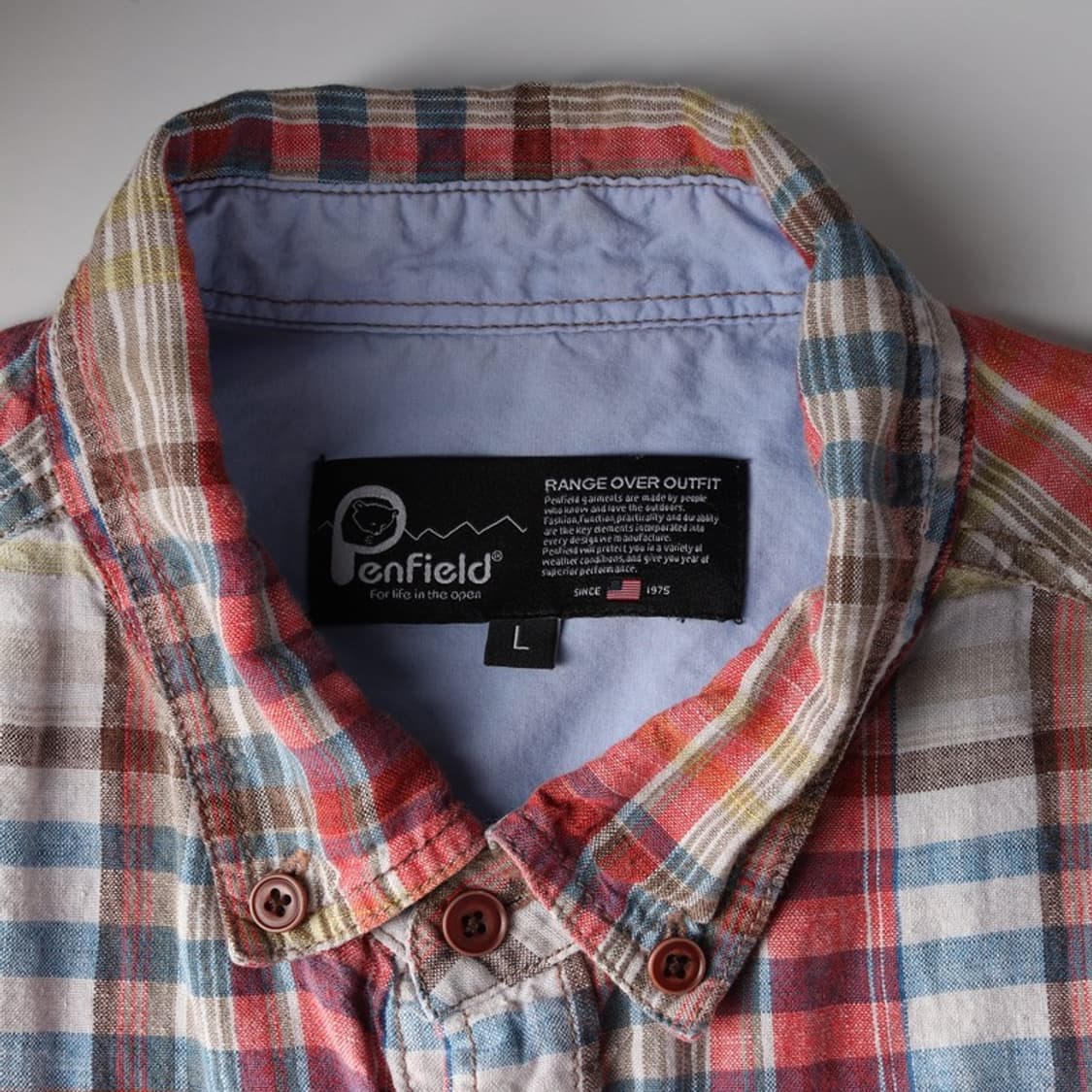 Penfield 빈티지 멀티 체크 린넨 셔츠 L 상품이미지5
