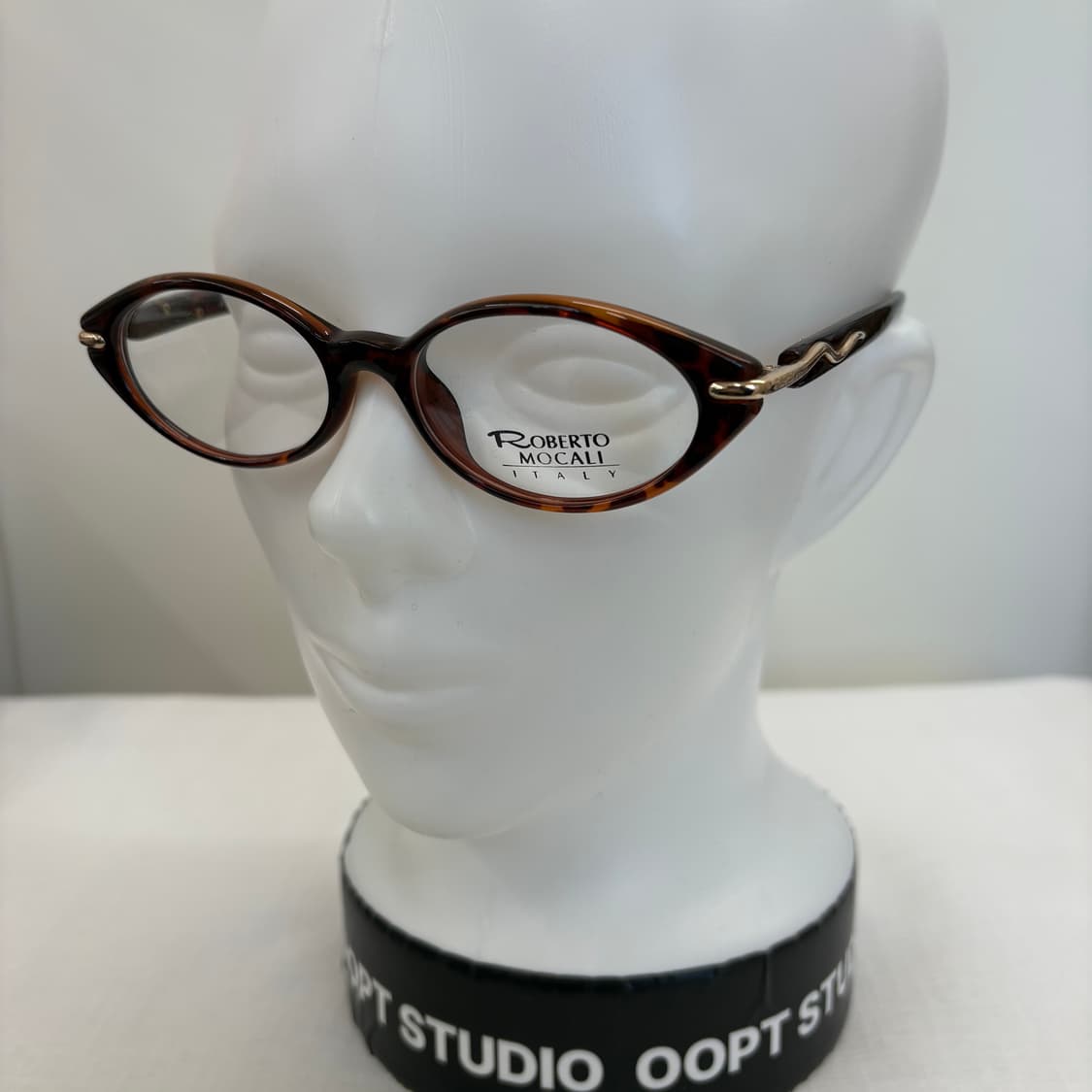 ROBERTO MOCALI 브라운호피 오벌 뿔테 상품이미지5