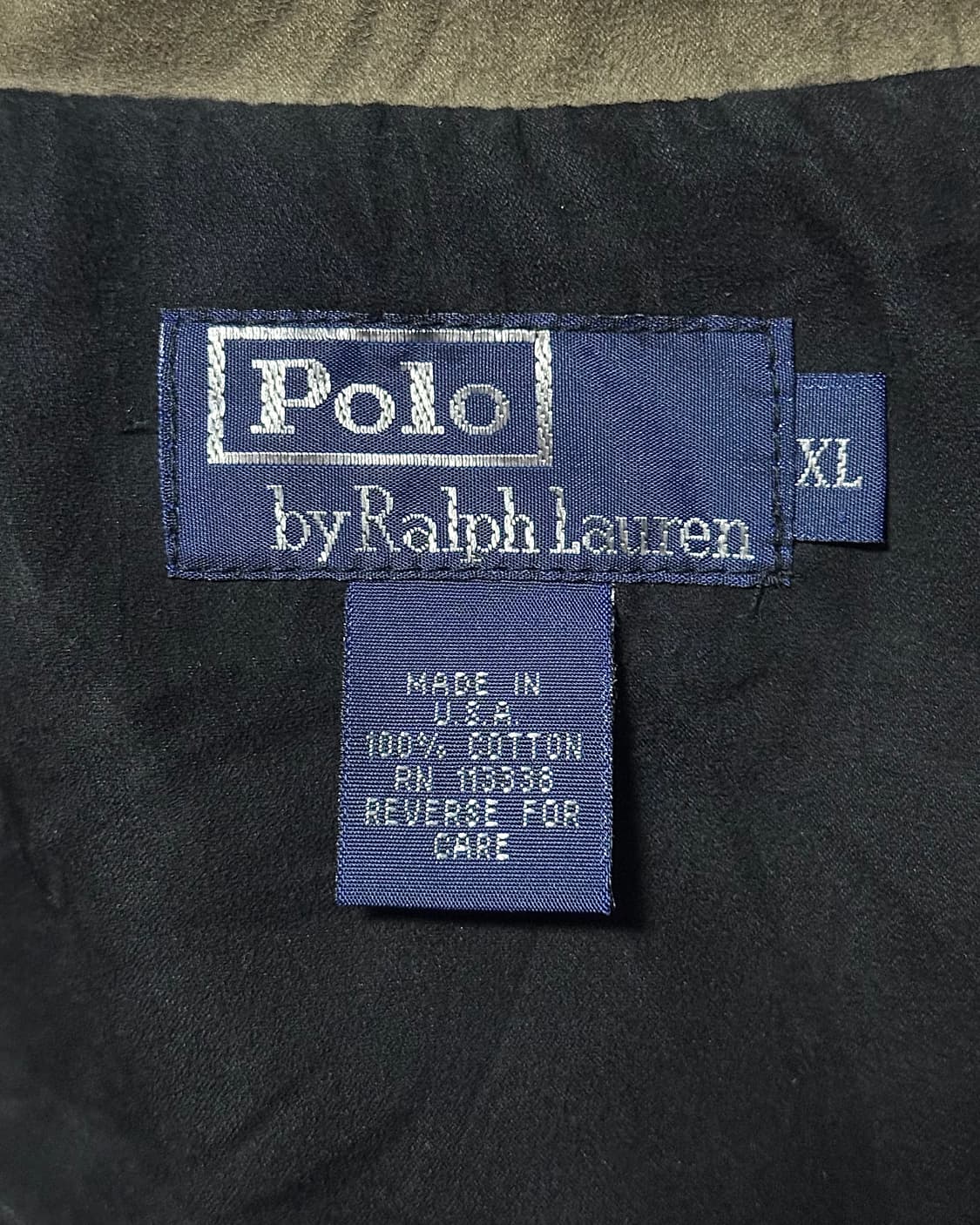 폴로 랄프로렌 블랙 스웨이드 블루종 봄버 점퍼 카라 자켓 XL 105 상품이미지9