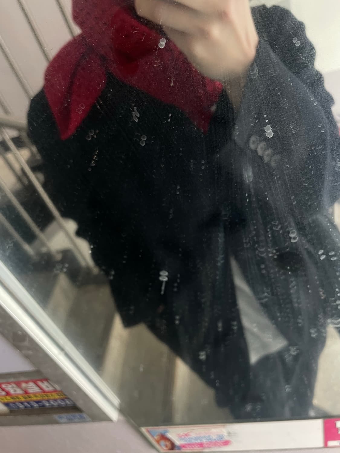 유스 니트머플러 레드 상품이미지3