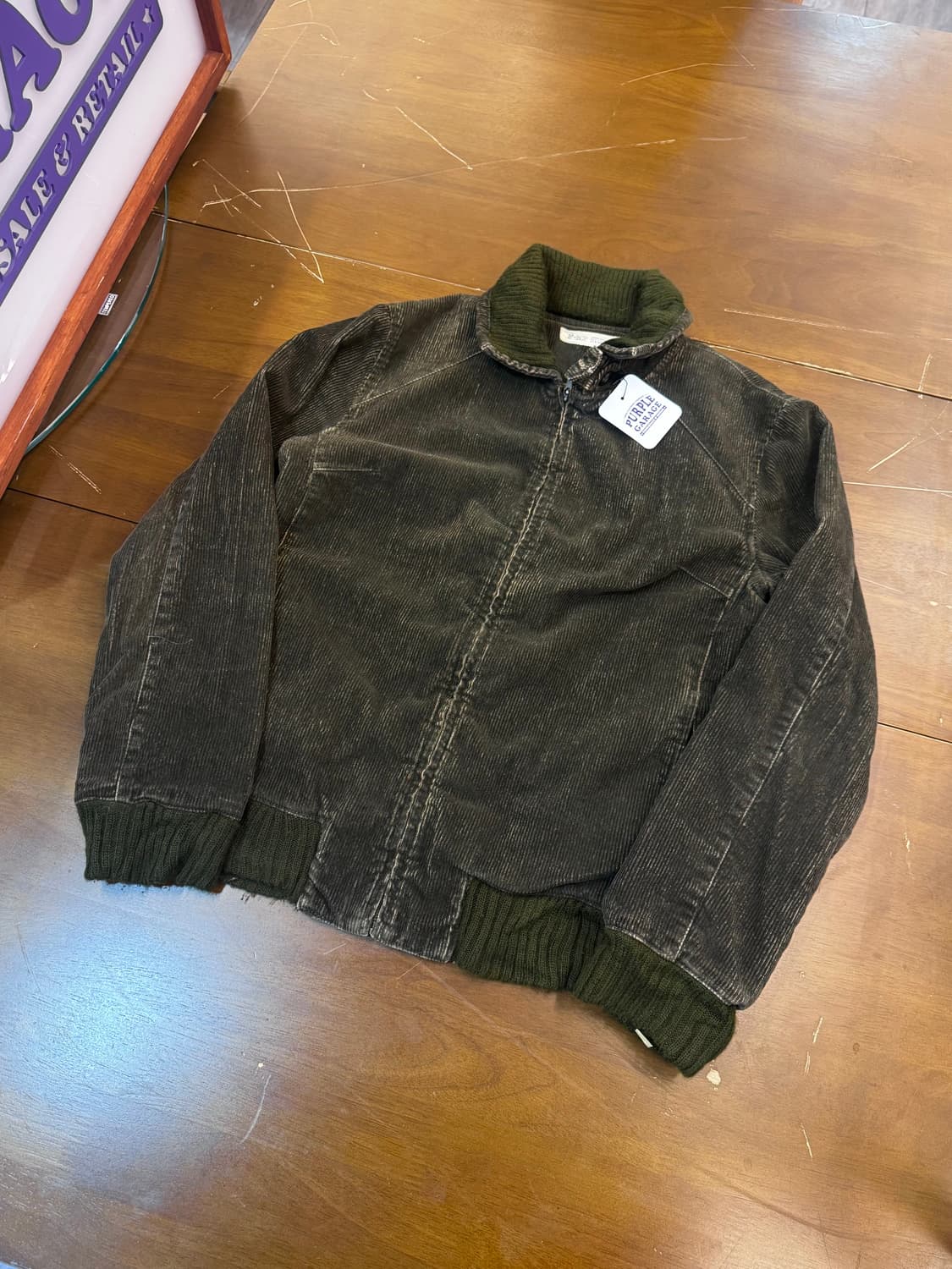 일본빈티지 코듀로이 숏 집업 자켓 B159 상품이미지1