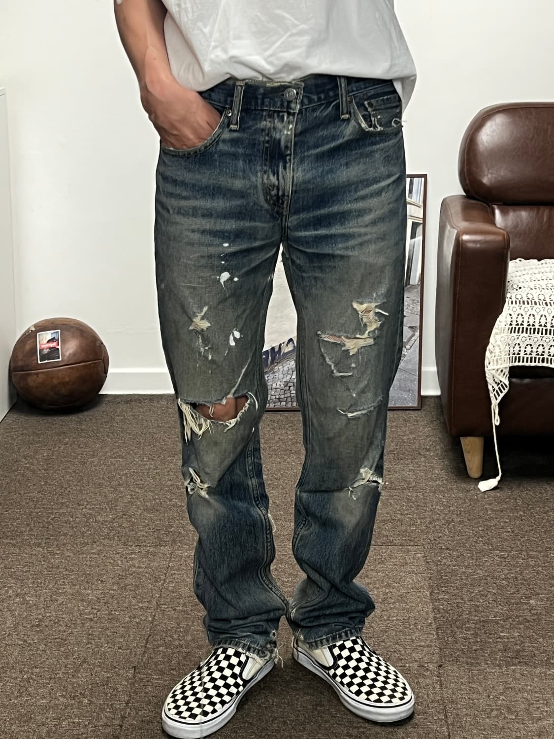 Levis 리바이스 511 디스 워싱 데님 30 상품이미지3