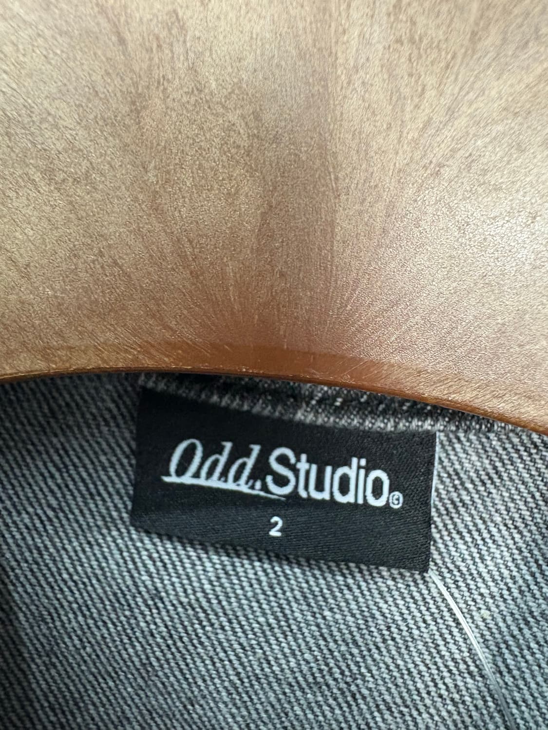 오드스튜디오 샌드워싱 바이커 데님 크롭 자켓 A2449 상품이미지7