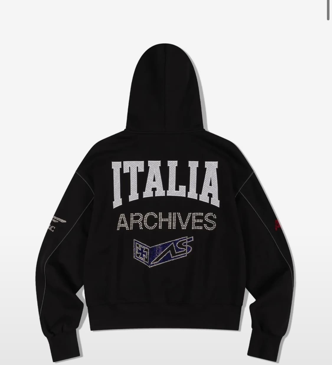 2000아카이브스 레이싱 후드집업 블랙  상품이미지1