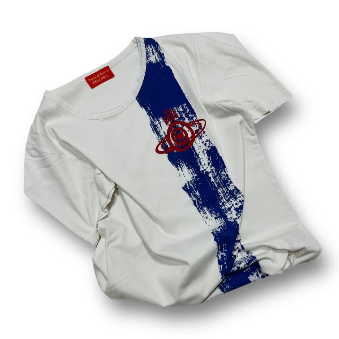 비비안웨스트우드 레드 라벨ORB 블루 페인티드 티셔츠 상품이미지1