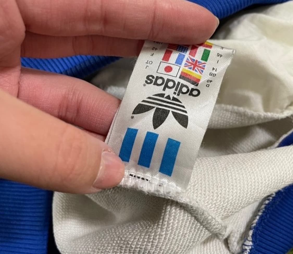 아디다스 그리스 화이트 블루 트랙탑 져지집업 95/M 상품이미지4