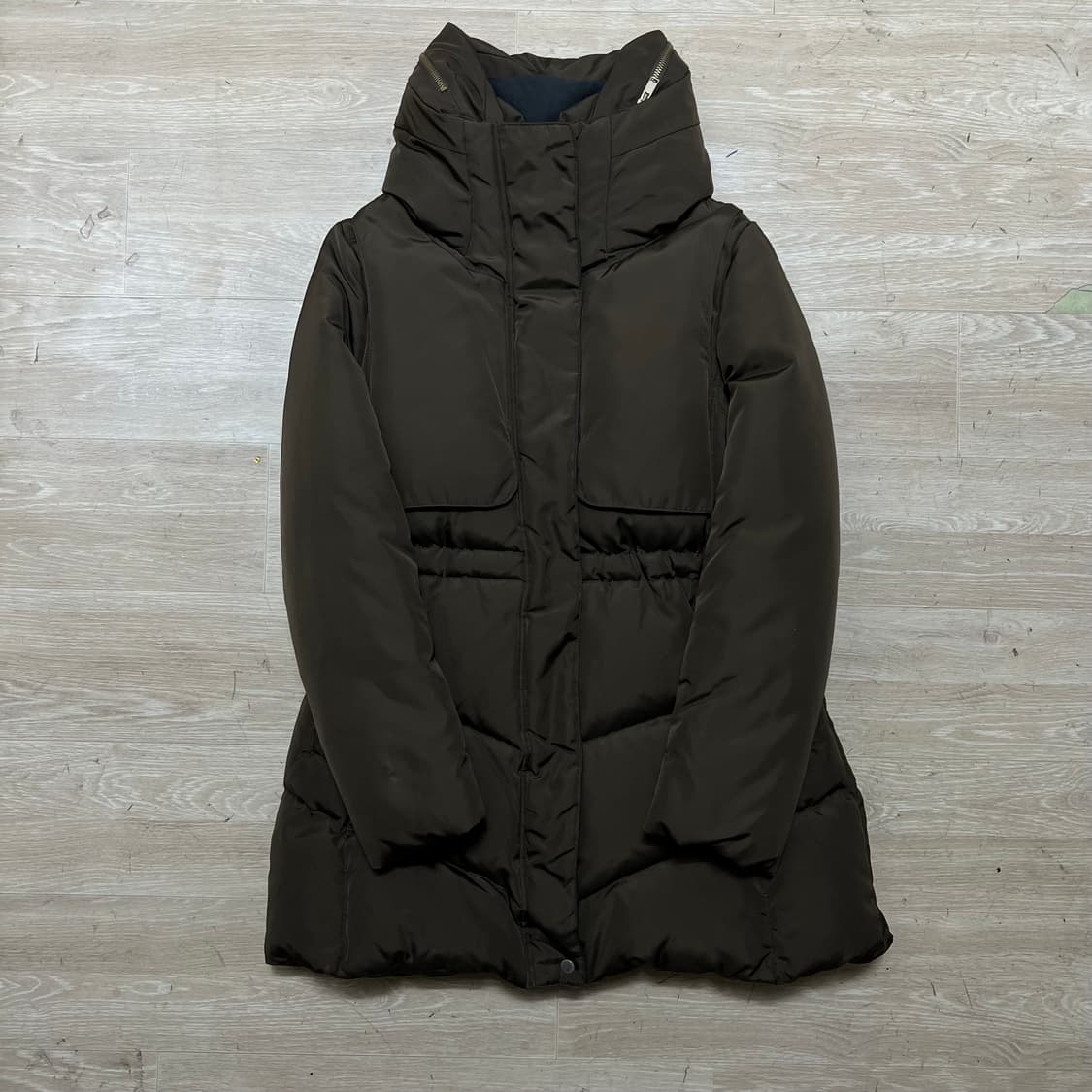 케네스 린 여성 덕다운 하이넥 롱패딩 점퍼 [브라운] 85-90-160 상품이미지1