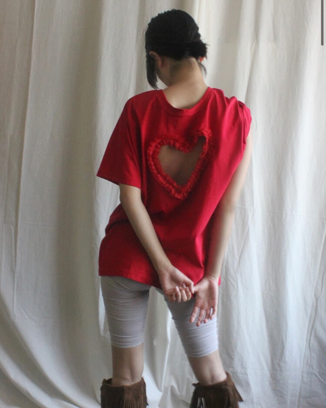 Dongeun lace heart T 동은 레이스 하트티 상품이미지1