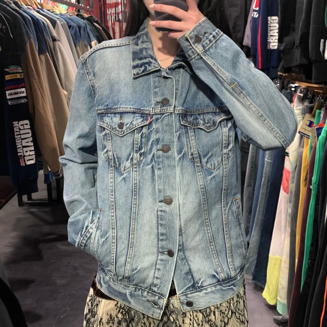 [IM] 리바이스 워싱 데님 자켓 연청 상품이미지4