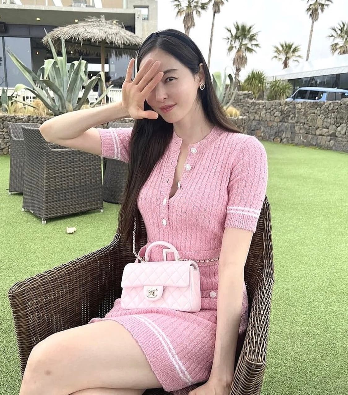 샤넬 뉴미니 탑핸들 한정판 핑크백 상품이미지10