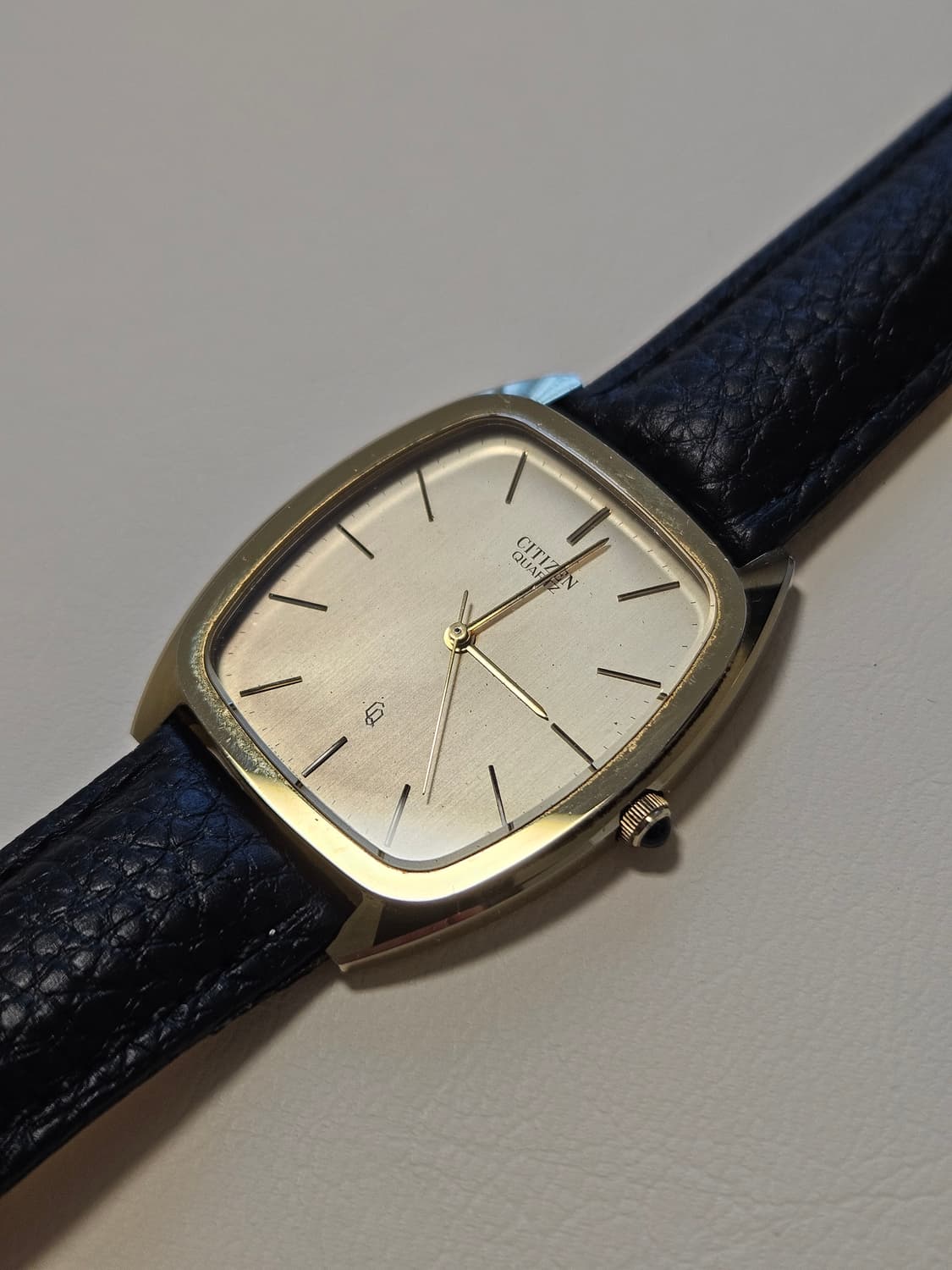 빈티지 시티즌 쿼츠 금장 가죽 시계 상품이미지4