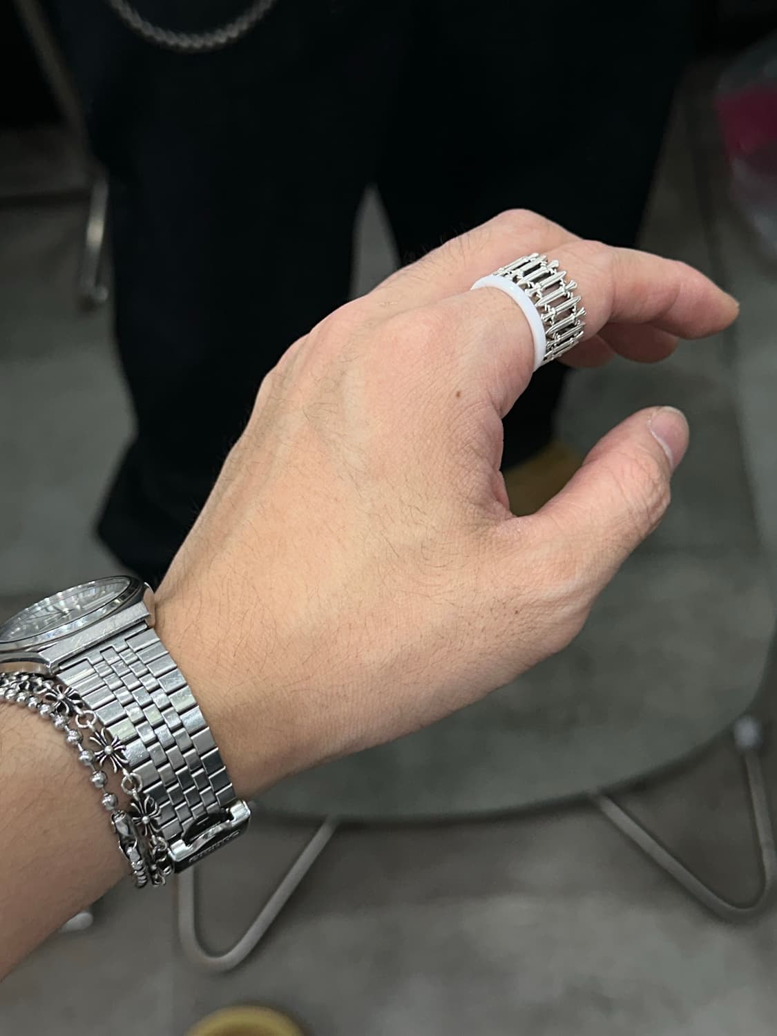 White thin ring - 하얀 반지 상품이미지3