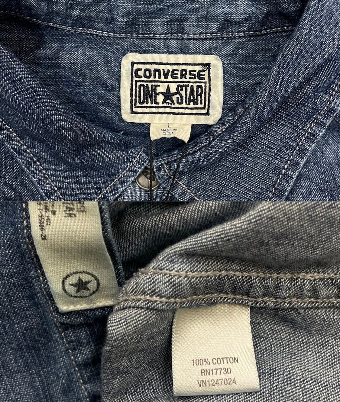 (L) Converse 컨버스 데님 셔츠  상품이미지10