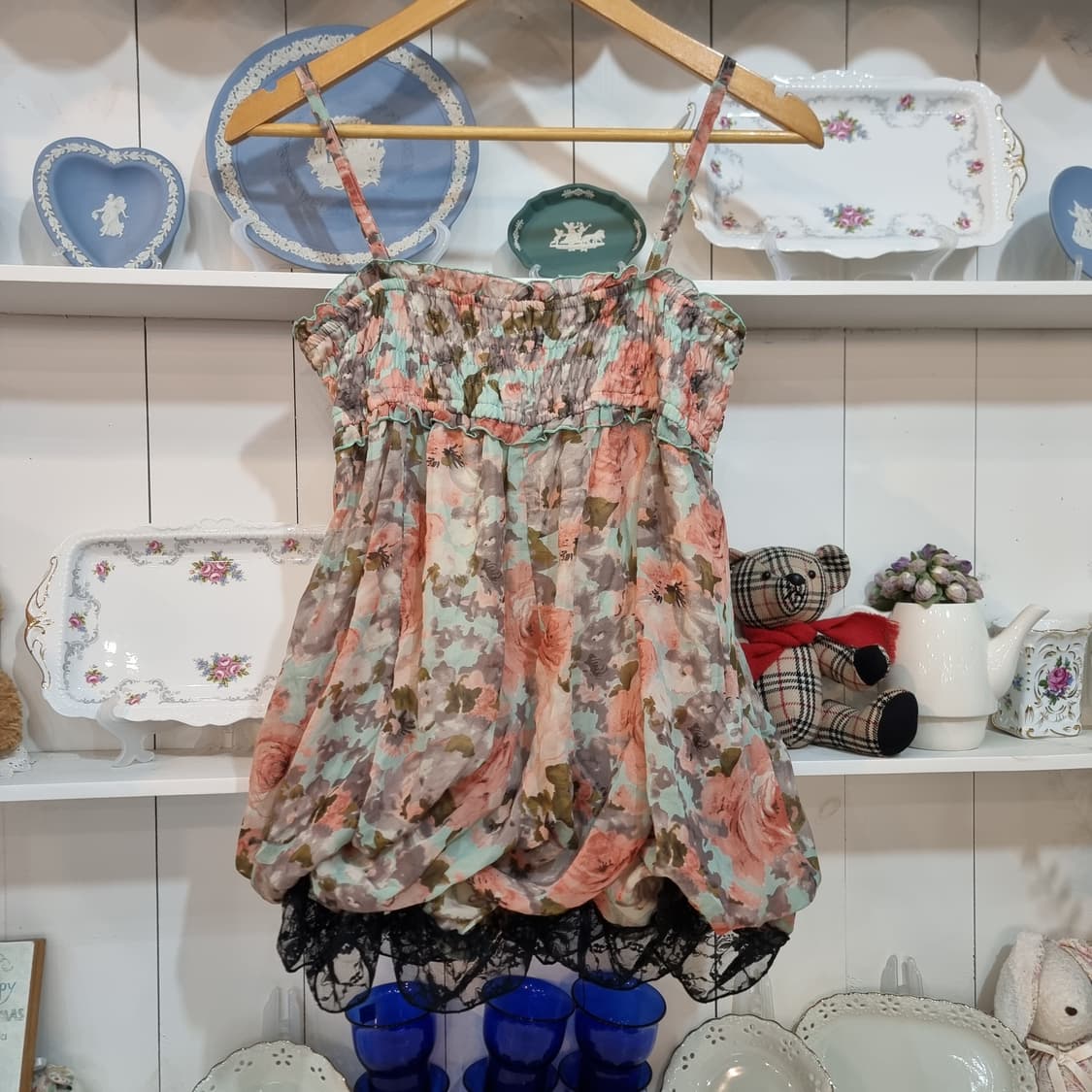 플라워 레이스 캐미솔 원피스 상품이미지5