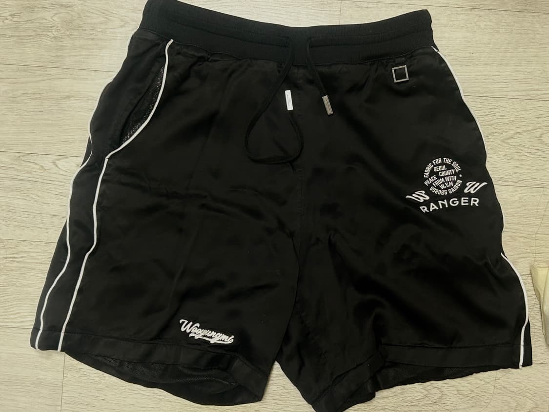 우영미 파이핑 밴딩 쇼츠 블랙 - 25SS 상품이미지1